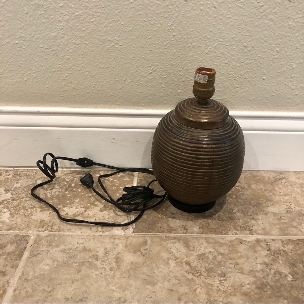 Brown metal lamp base